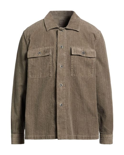 120% Lino Brown Shirt Cotton for men