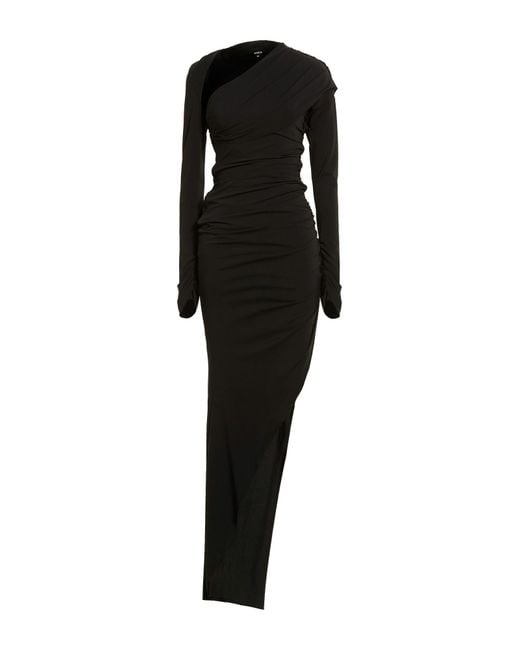 Amen Black Maxi Dress Acetate, Polyamide, Elastane
