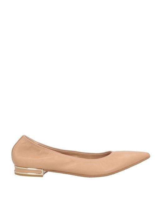 Casadei Natural Ballet Flats Leather