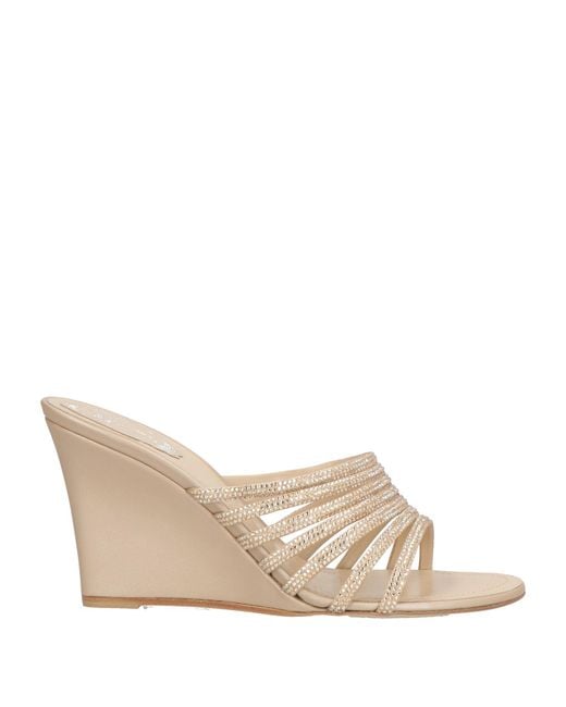 Rene Caovilla Natural Sandals Textile Fibers