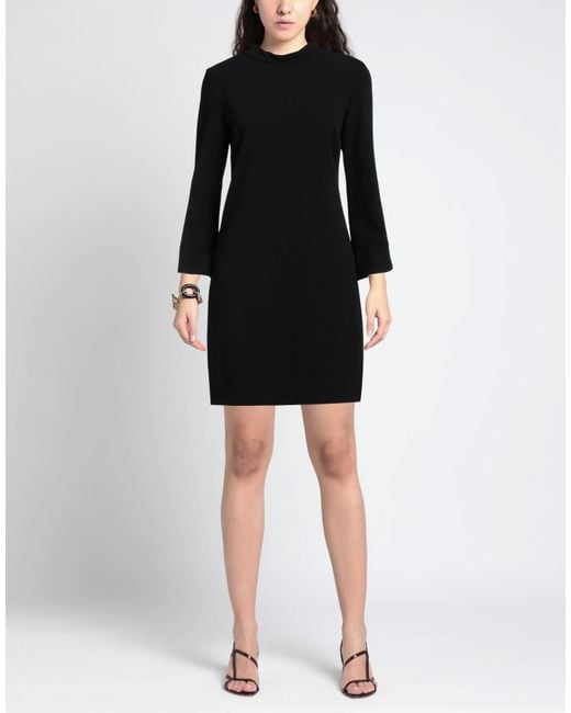 SEVENTY VENEZIA Black Mini Dress Polyester, Viscose, Elastane