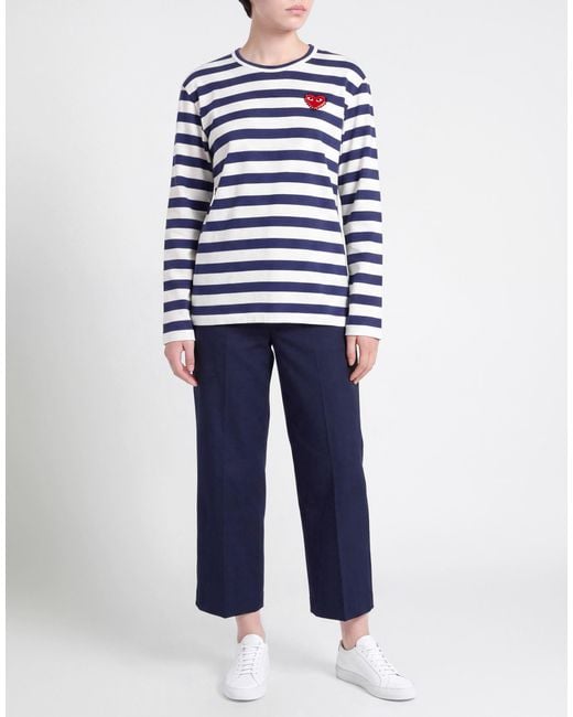COMME DES GARÇONS PLAY Blue T-Shirt Cotton