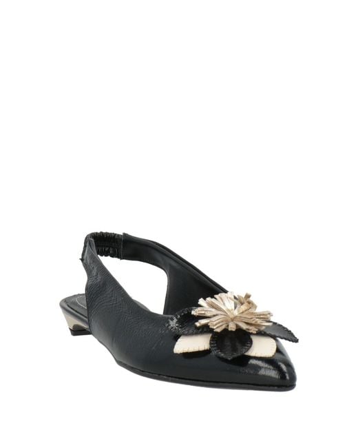 Divine Follie Black Ballet Flats Leather
