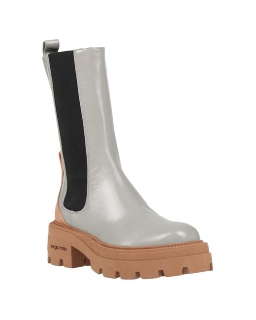 Sergio Rossi Gray Ankle Boots