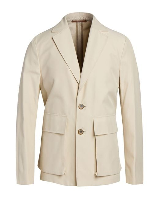 Jacob Cohen Natural Blazer Polyester, Cotton for men