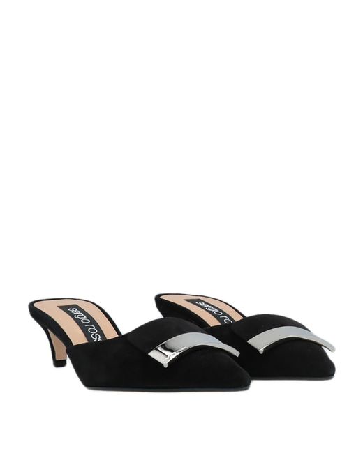 Sergio Rossi Black Mules & Clogs