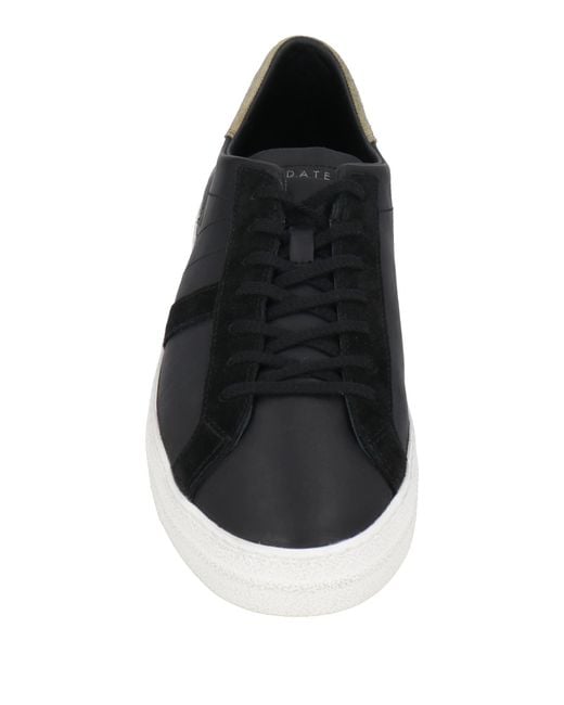 Date Black Sneakers Leather for men