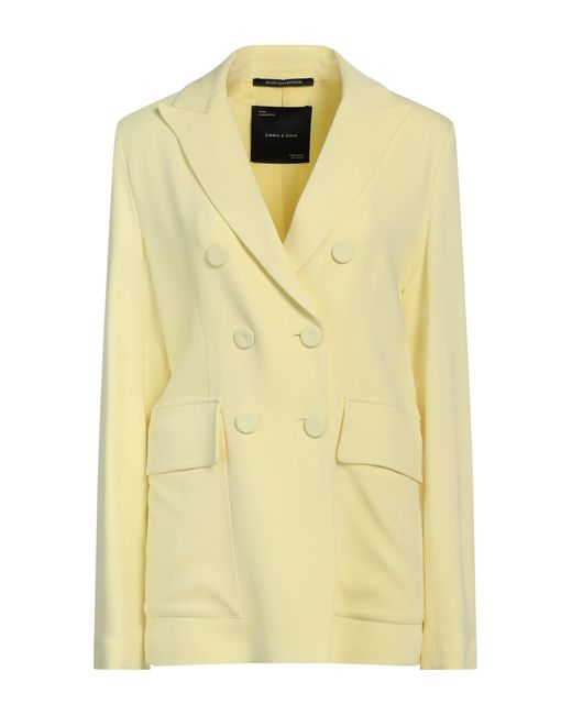 EMMA & GAIA Yellow Blazer Viscose, Elastane