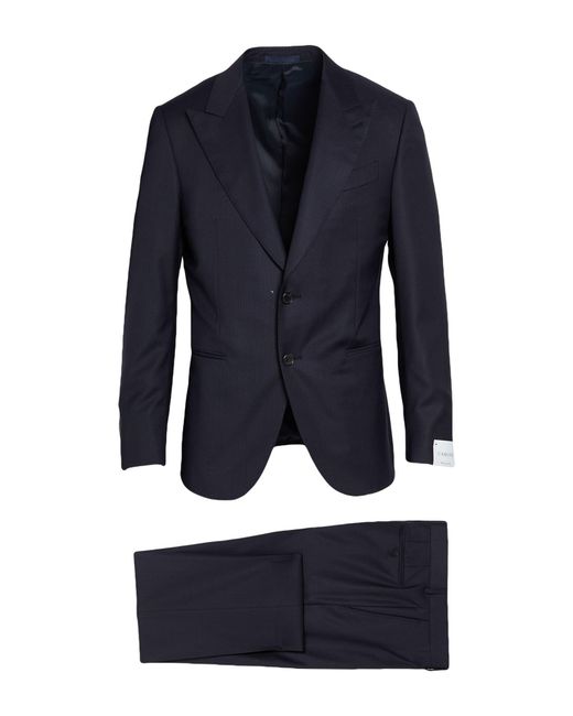 Caruso Blue Midnight Suit Wool for men
