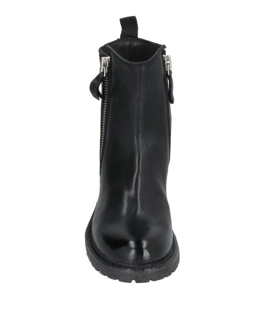 Moma Black Ankle Boots Leather