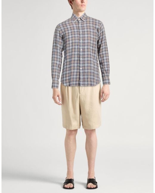 Canali Gray Midnight Shirt Linen for men