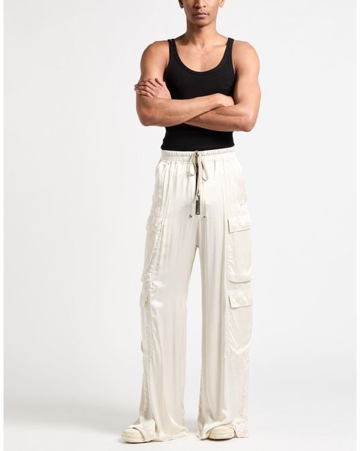 Rick Owens White Pants for men
