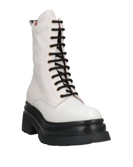 Pollini White Ankle Boots