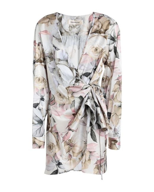 Nineminutes White Mini Dress Polyester, Elastane