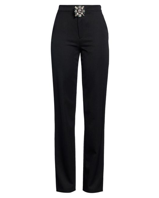 Area Black Pants Virgin Wool