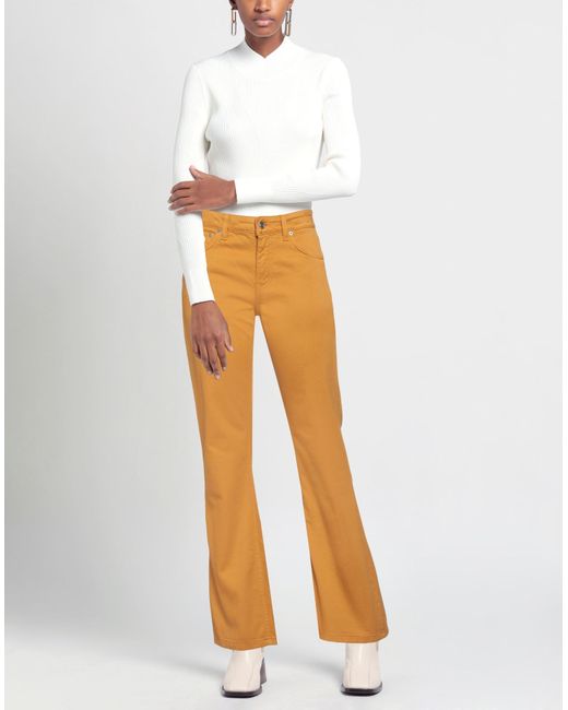 Department 5 Yellow Marigold Pants Cotton, Elastane