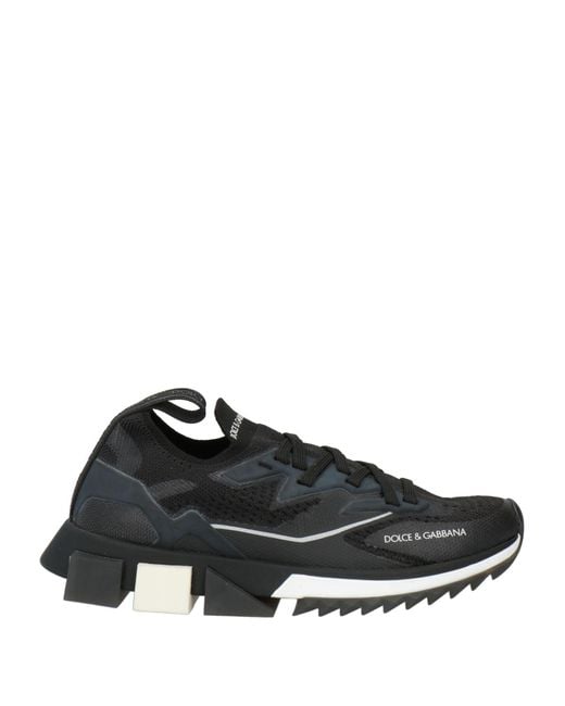 Dolce & Gabbana Black Sneakers Polyester, Viscose
