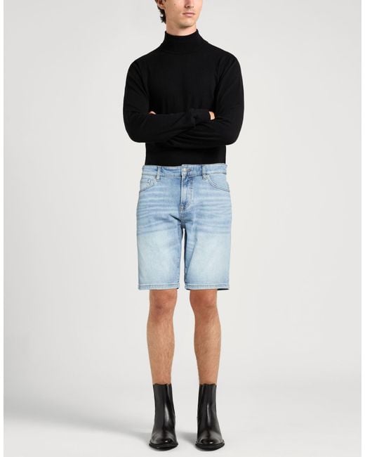 Boss Blue Denim Shorts for men