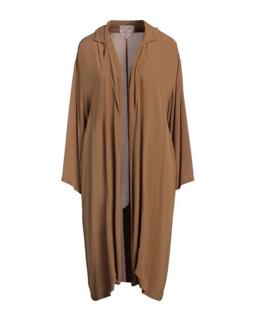ALESSIA SANTI Brown Overcoat & Trench Coat