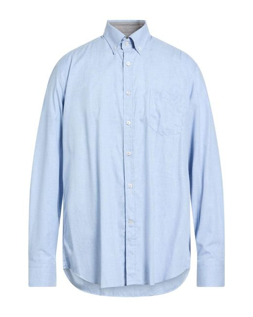 Paul & Shark Blue Light Shirt Cotton for men