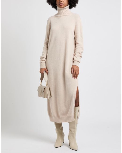 Roberto Collina Natural Maxi Dress Merino Wool, Cashmere