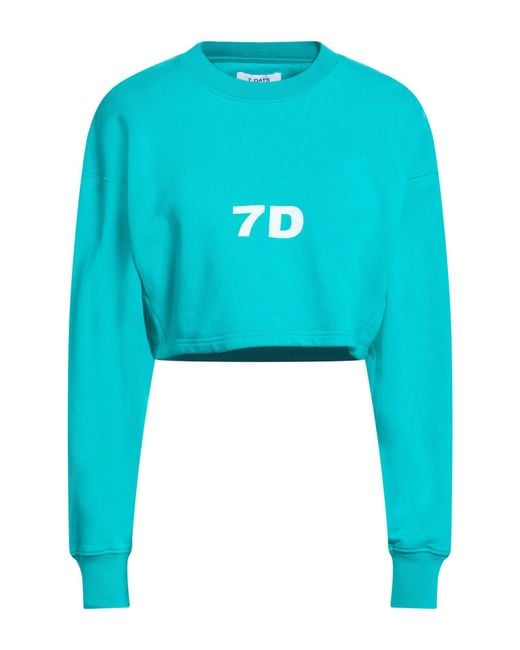 7 DAYS ACTIVE Blue Sweatshirt Organic Cotton