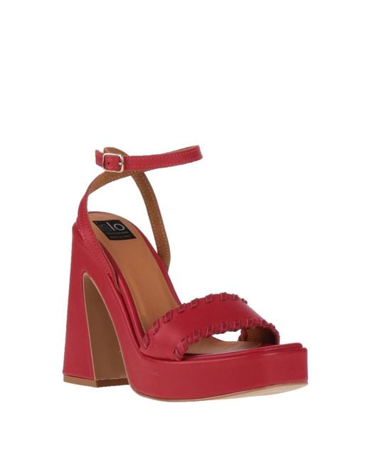 Islo Isabella Lorusso Red Sandals Soft Leather