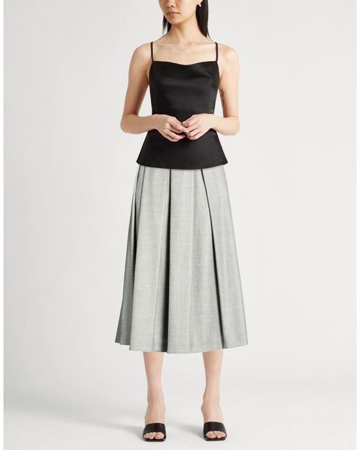 Eleventy White Midi Skirt