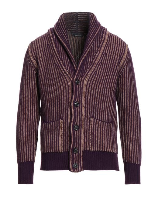 Lardini Strickjacke in Purple für Herren