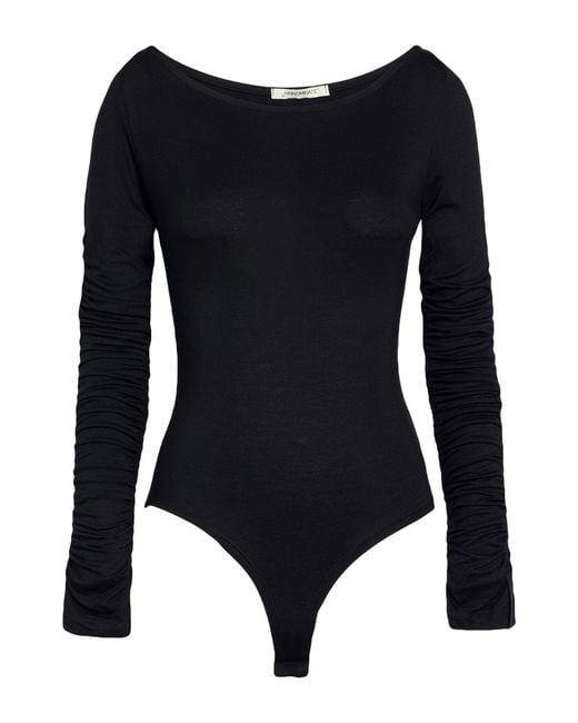 hinnominate Black Bodysuit Viscose, Elastane