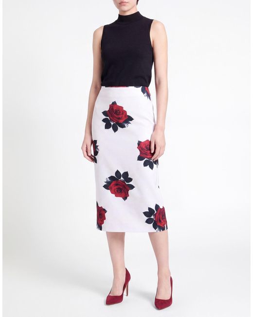 Norma Kamali White Midi Skirt