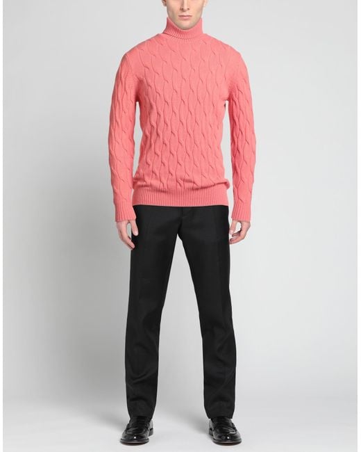 FILIPPO DE LAURENTIIS Rollkragenpullover in Pink für Herren