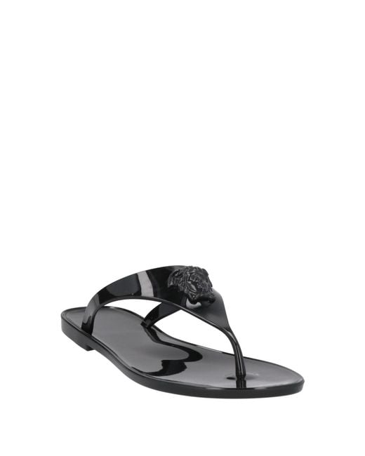 Versace Black Thong Sandal