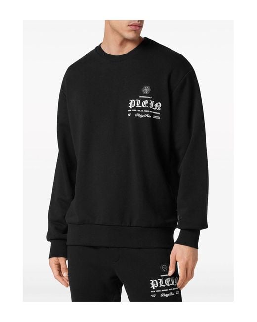 Philipp Plein Sweatshirt mit Logo-Print in Black für Herren