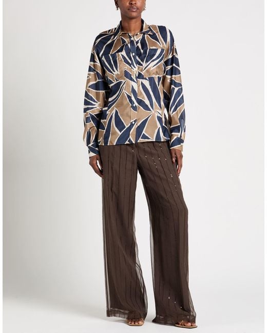 Brunello Cucinelli Blue Shirt Silk, Brass