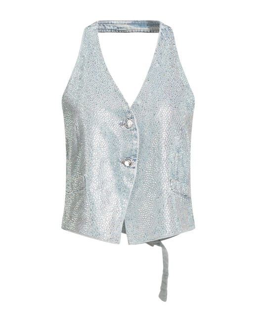 Liu Jo Blue Better Denim Top Cotton