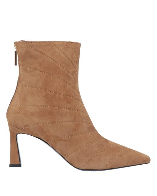 Pollini Brown Ankle Boots Soft Leather