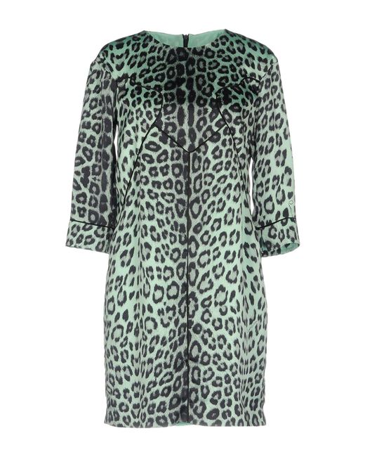 Roberto Cavalli Green Mini Dresses