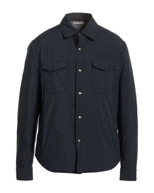 Fedeli Blue Midnight Jacket Polyester for men