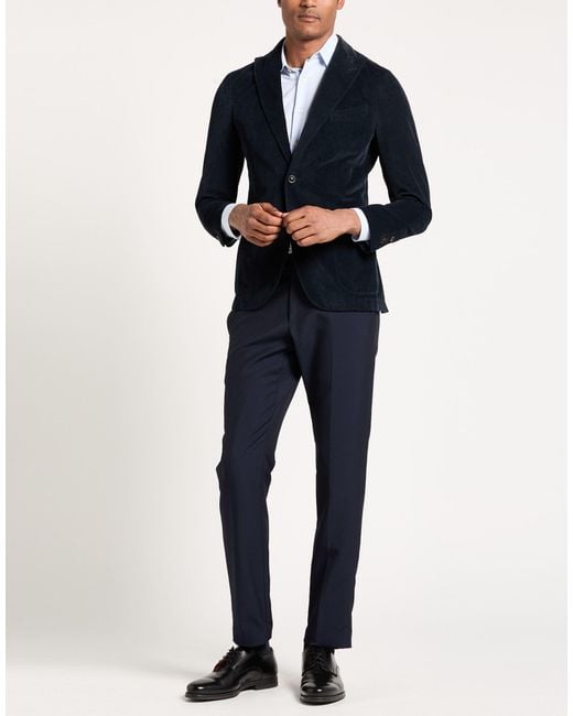 Boglioli Blue Midnight Blazer Cotton for men
