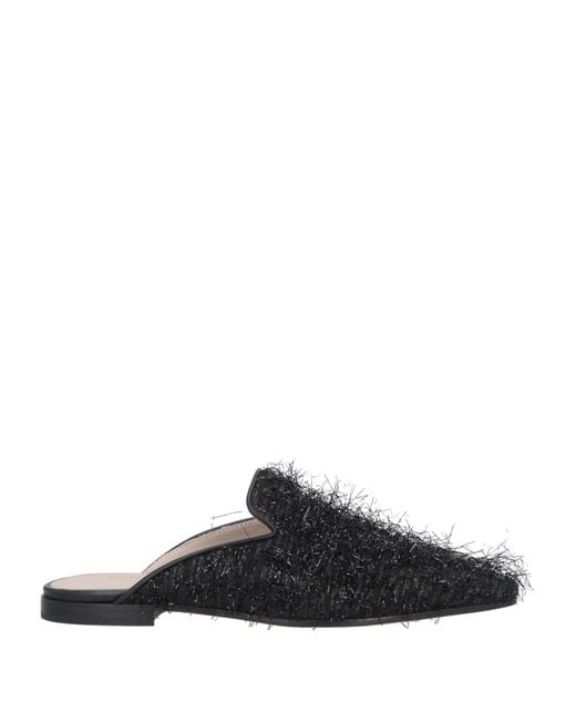 Fabiana Filippi Black Mules & Clogs Textile Fibers
