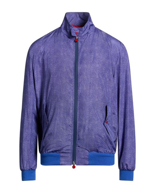 Kiton Blue Jacket Polyester for men