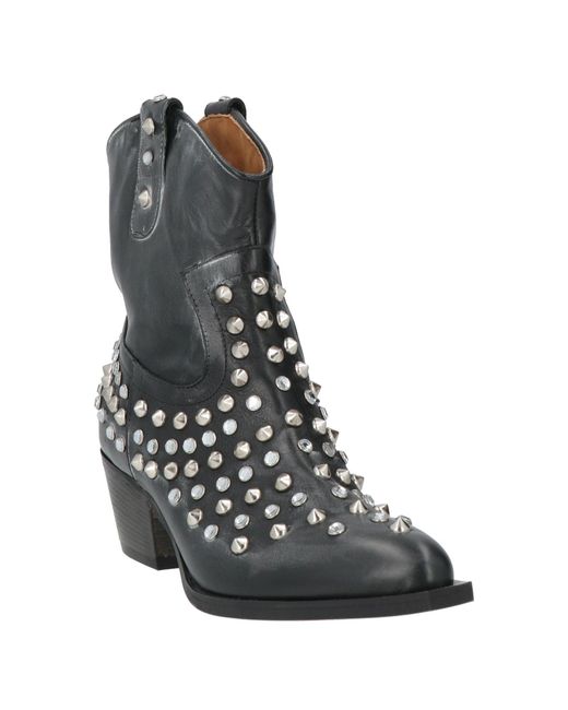 GIO+ Black Ankle Boots Leather