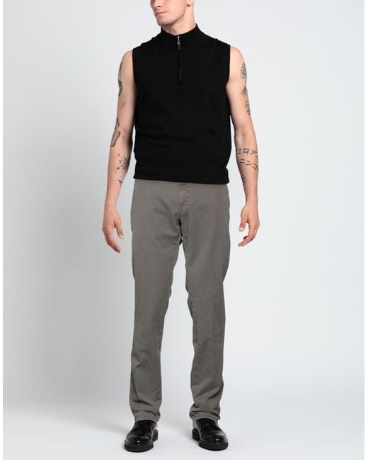 Incotex Gray Pants Cotton, Elastane for men