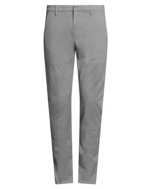 Dondup Gray Light Pants Cotton, Elastane for men