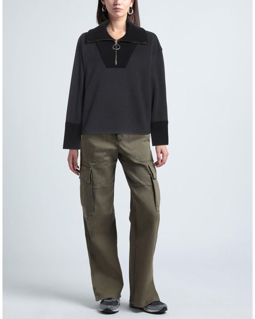 Dondup Black Sweatshirt Cotton, Wool, Acrylic