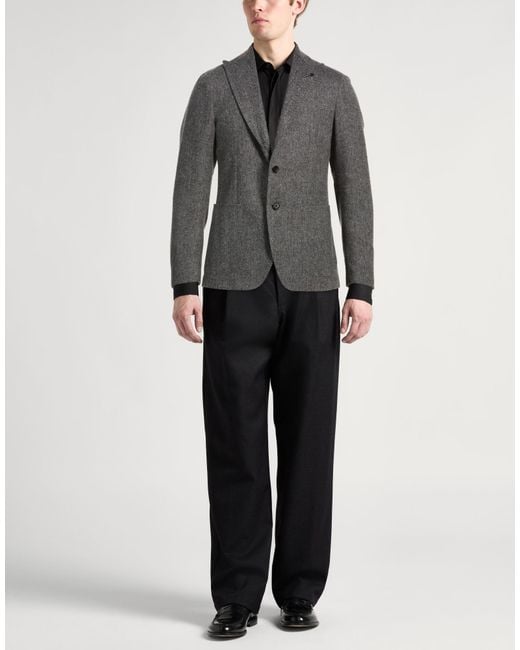 Tagliatore Gray Blazer Wool, Cashmere for men