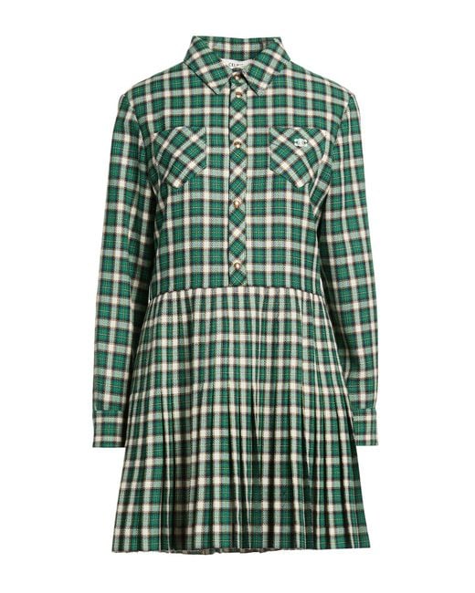 Céline Green Mini Dress Wool