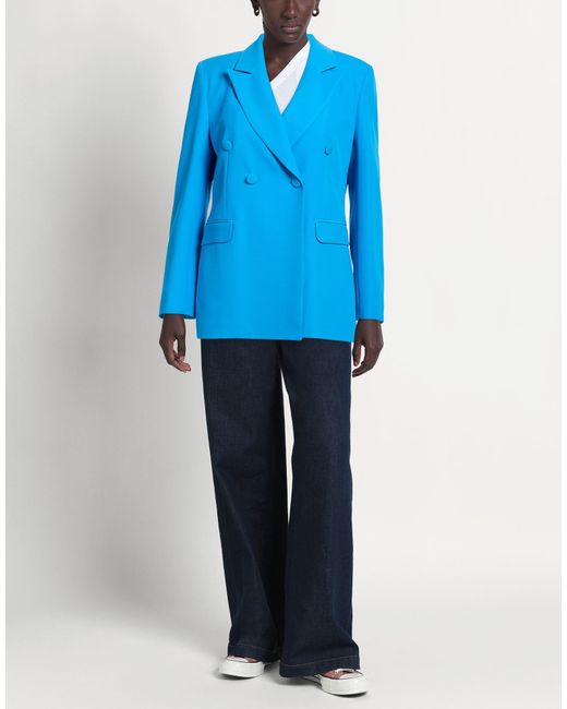 Nora Barth Blue Blazer Cotton, Elastane