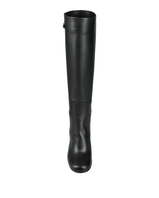 Ferragamo Black Boot Leather